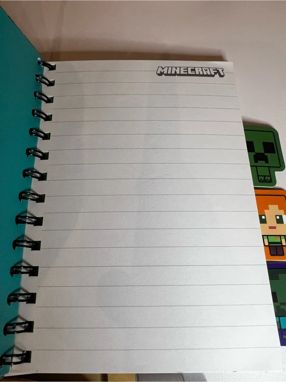 New MINECRAFT Paladone Notebook With Dividers
